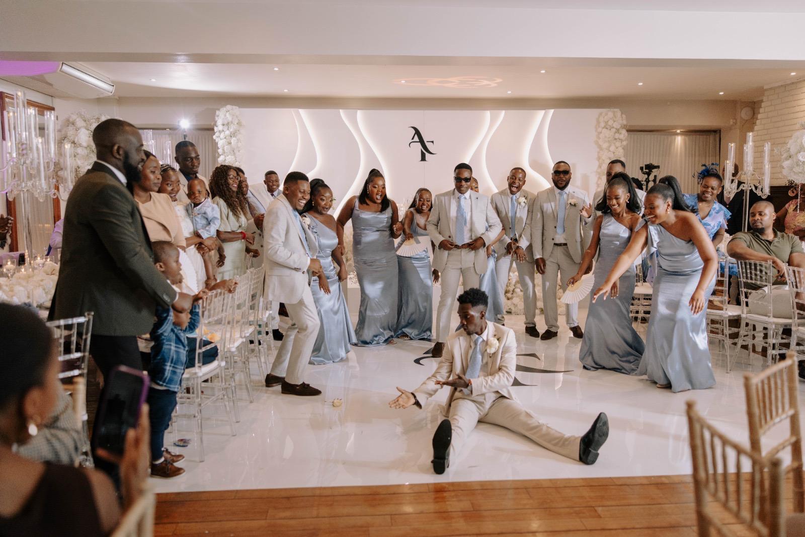 Full bridal party dance performance